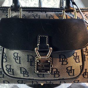 Dooney & Bourke Signature Front Clasp Pocket Handbag Purse - Gunmetal Hardware